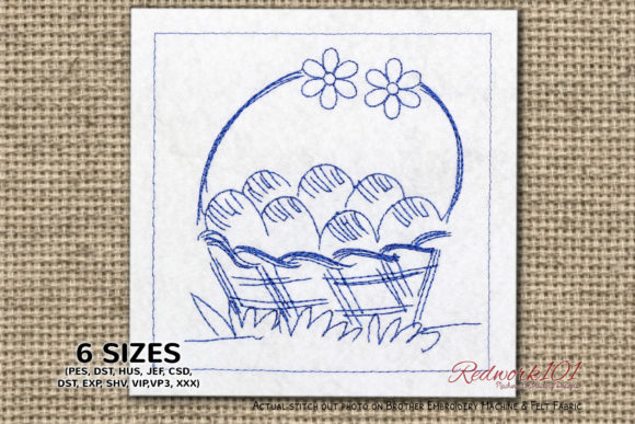 Easter Basket Redwork: A Floral Handle Design Review