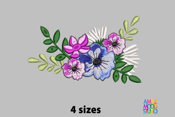 Floral Bundle Embroidery Design for Craft Fair Success
