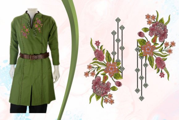 Flower Embroidery Designs for Small Shop Products