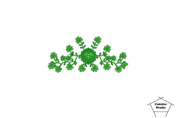 Green Flowers Embroidery Design Review for Small Business Merch