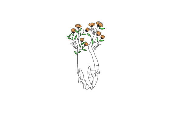 Hands with Flower: Embroidered Sweatshirt Design Review
