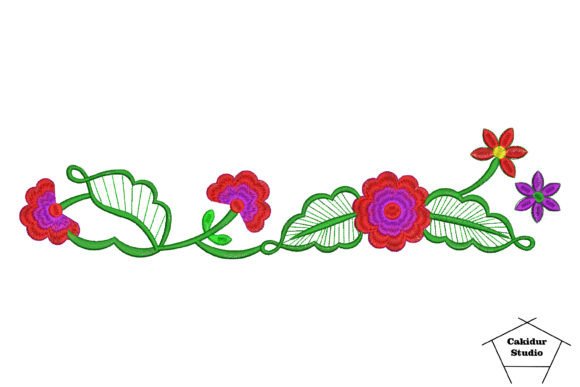 Pretty Flower Border: A Stitch Test for Real Orders