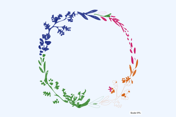 Reviewing the New Year Flower Wreath Embroidery Design
